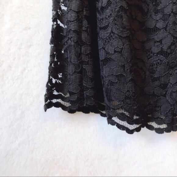 David’s Bridal Black Halter Top Laced Short Dress - Picture 3 of 16